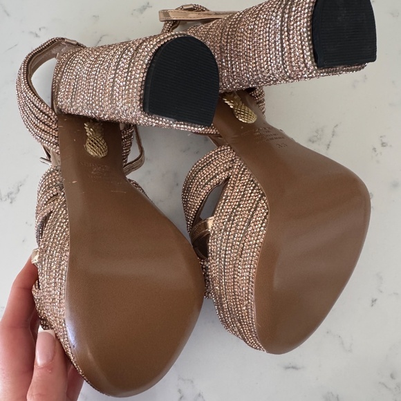 Aquazzura gold platform sandal heels - Picture 11 of 11